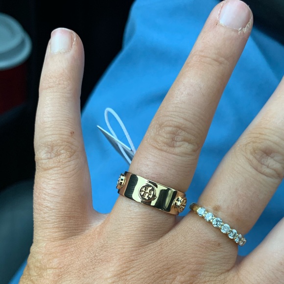 Tory Burch Jewelry - Tory Burch Logo Ring sz 7